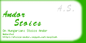 andor stoics business card